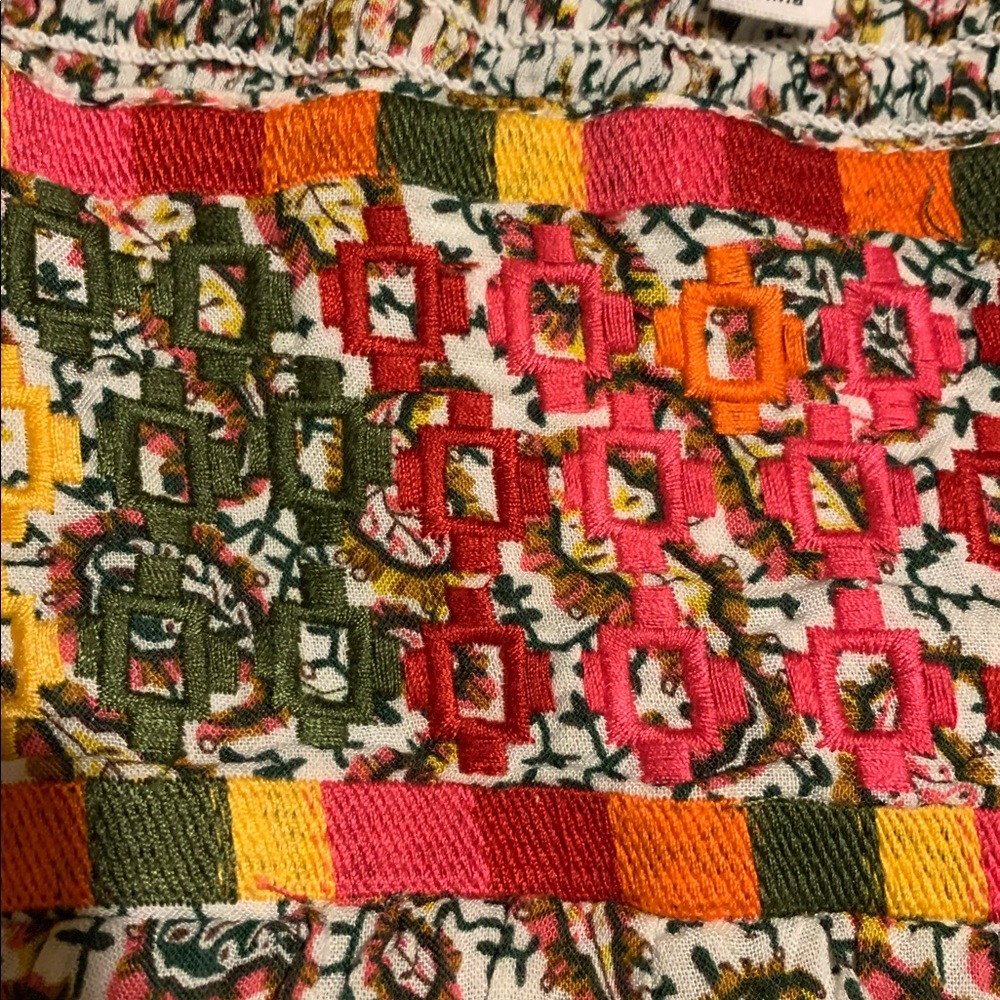 THML Multicolor Paisley Smocked Tank with Ruffle Straps - Picture 8 of 8
